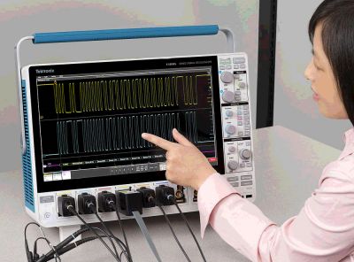 MSO54B-5-BW-350 | Oscilloscope Tektronix MSO54B, 4 voies 350 MHz, 12 bits, écran tactile 15.6'', signaux mixtes