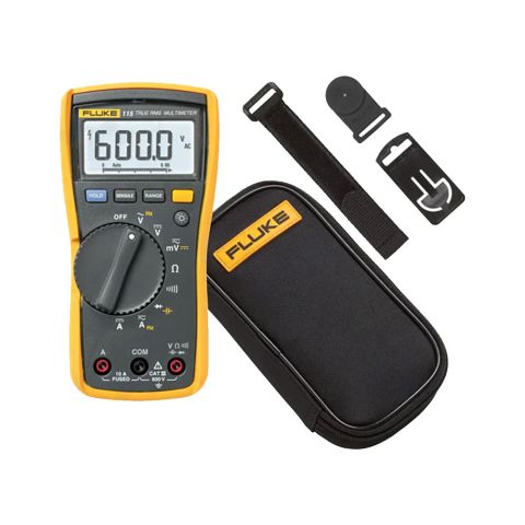 FLUKE-115/C50/TPAK | Multimètre numérique Fluke 115 avec sacoche C50 et support magnétique TPAK 