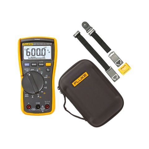 FLUKE-117/C11XT/TPAK | Pack multimètre numérique Fluke-117 avec sacoche C11XT et support magnétique TPAK 