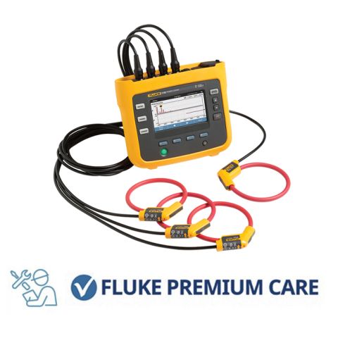 FLUKE-1736/FPC-EU | Enregistreur qualité d'énergie triphasé FLUKE-1736/EUS GOLD avec sondes de courant et Fluke Premium Care 1 an