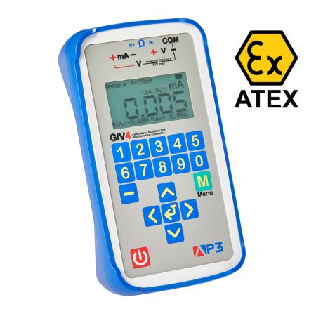 DIS-GIV4-EX | Calibrateur de boucle ATEX multifonction avec certificat d'étalonnage Distrame