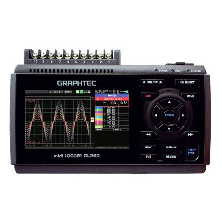 GL260 | Enregistreur graphique de données autonome compact 10 voies (V, °C, %HR) avec mémoire intégrée 8 Go