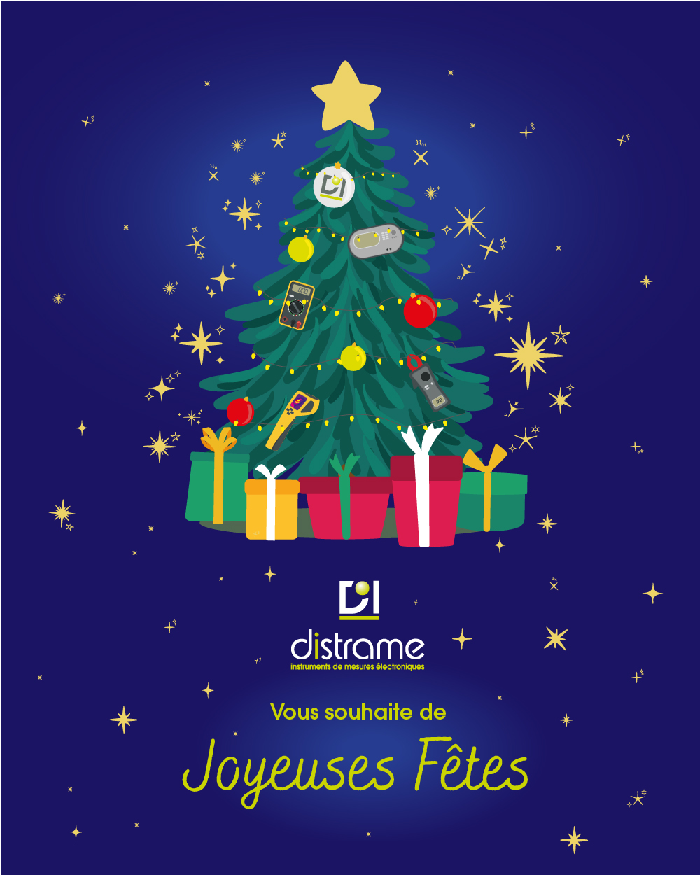 Carte joyeuses fêtes distrame